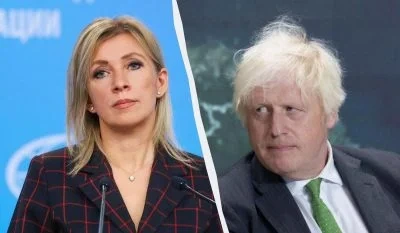 "Черговий "піар" на кістках": Захарова розлютилася через візит Джонсона на передову